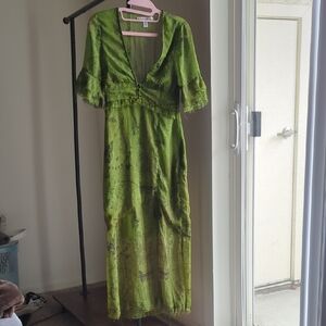 Urban Outfitters Florence Chiffon Printed Midi Dress